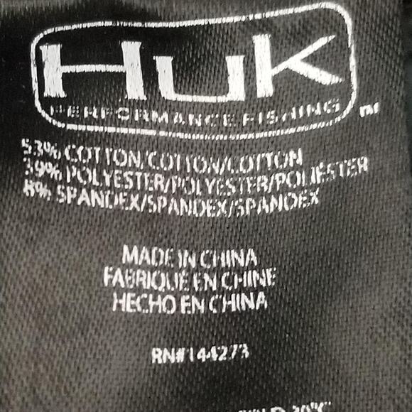 Huk Fishing Shorts Mens XL Gray Performance Quick Dry Stretch Cargo Zip Pockets - Picture 15 of 15